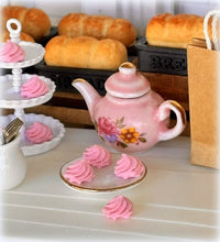 Dollhouse Miniature pink sweet meringues