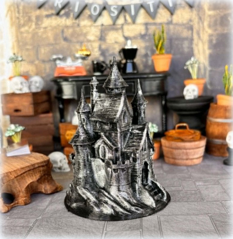 Dollhouse miniature gothic castle