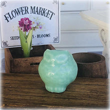 Owl Planter Pot - Mint Green