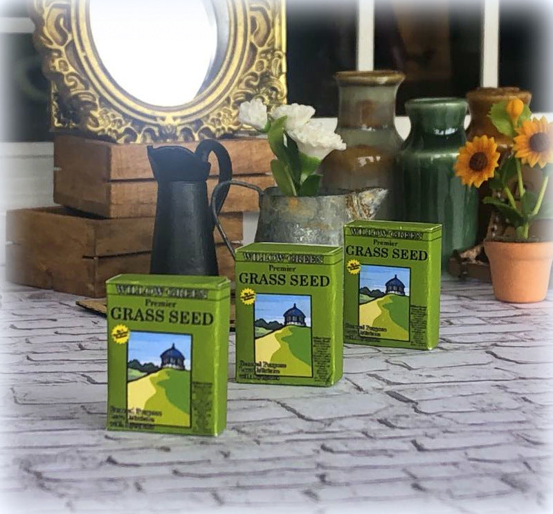Dollhouse miniature garden grass seed