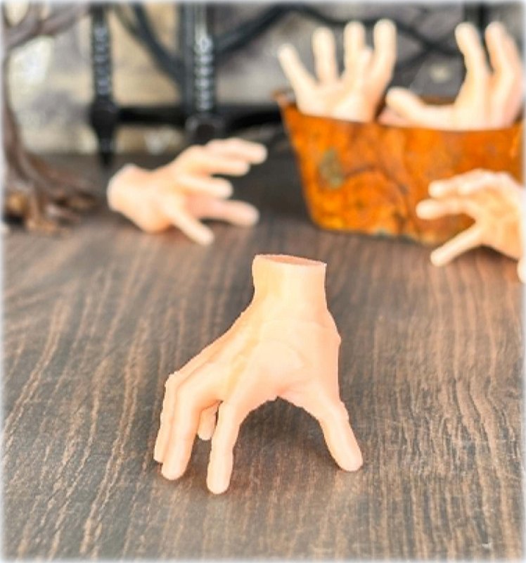 Dollhouse halloween Addams family hand