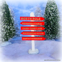 Dollhouse Christmas Sign post for Santa