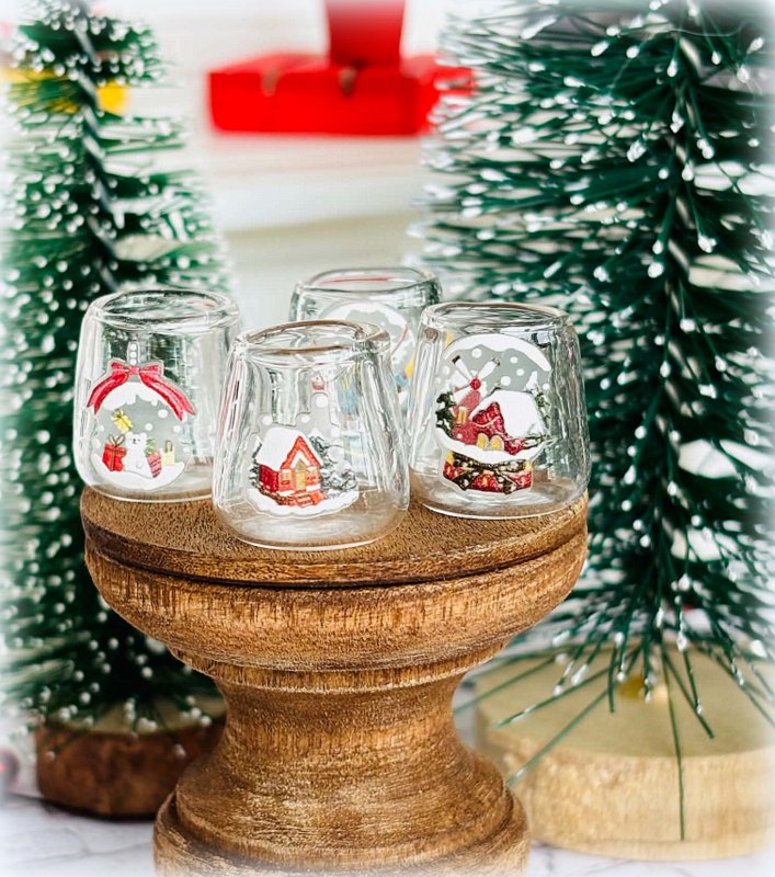 Christmas Jars - set of 4 - Miniature