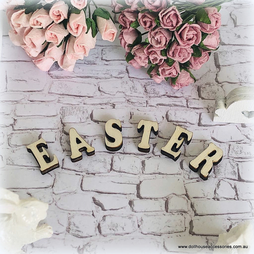 Easter Letters dollhouse miniature
