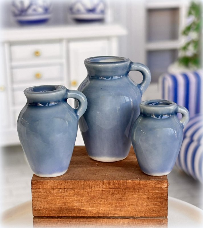 Vases - Set of 3 - Dusk Blue - Miniature