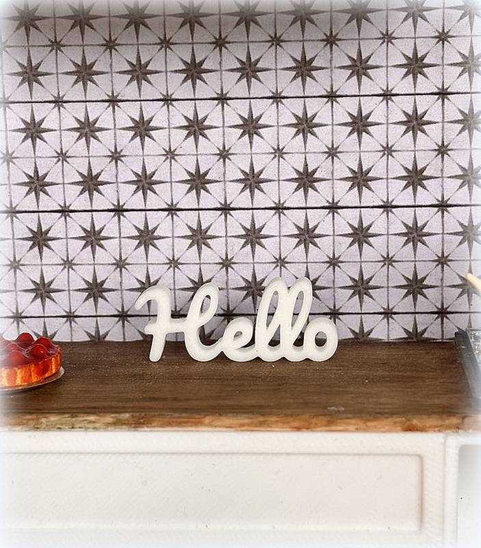 HELLO Tabletop Sign - Miniature