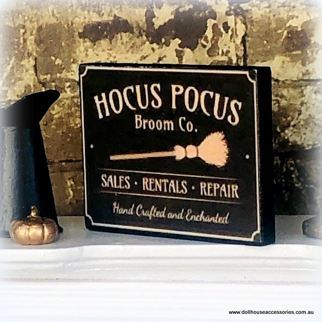 Hocus Pocus Broom Shop Sign – Dollhouse Accessories Australia