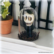 Dollhouse miniature Halloween skull curio in jar