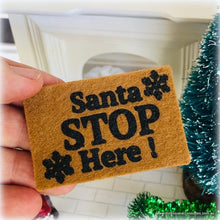Santa Stop Here Doormat - Brown - Miniature