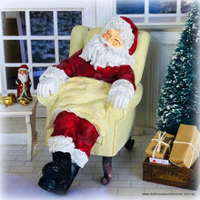 Santa Sleeping in His Chair - Miniature Figurine