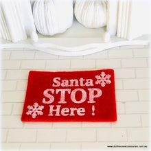 Santa Stop Here Doormat - Red - Miniature