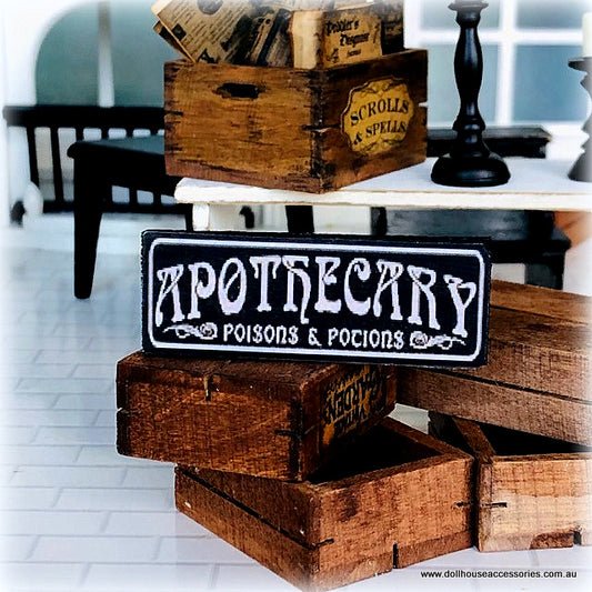 Dollhouse miniature apothecary sign