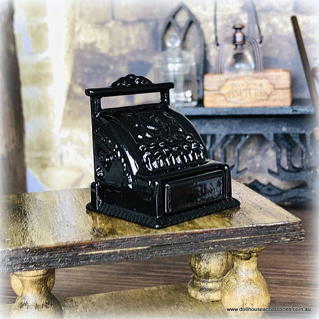 Dollhouse florist black cash register till
