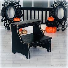 Dollhouse miniature black stool