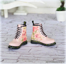 Dollhouse minaiture blooming pink doc martin boots