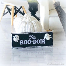 Dollhouse Halloween miniature Spook Ghost Sign