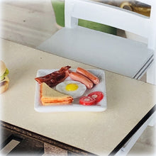 Dollhouse bacon and eggs breakfast miniature food accessory