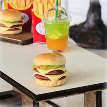 Dollhouse miniature takeaways burger fries drinks 