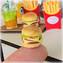 Dollhouse miniature takeaways burger fries drinks 