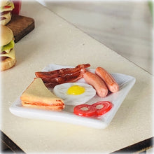 Dollhouse bacon and eggs breakfast miniature food accessory