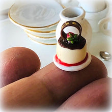 Dollhouse miniature dessert Chocolate Ring raspberry