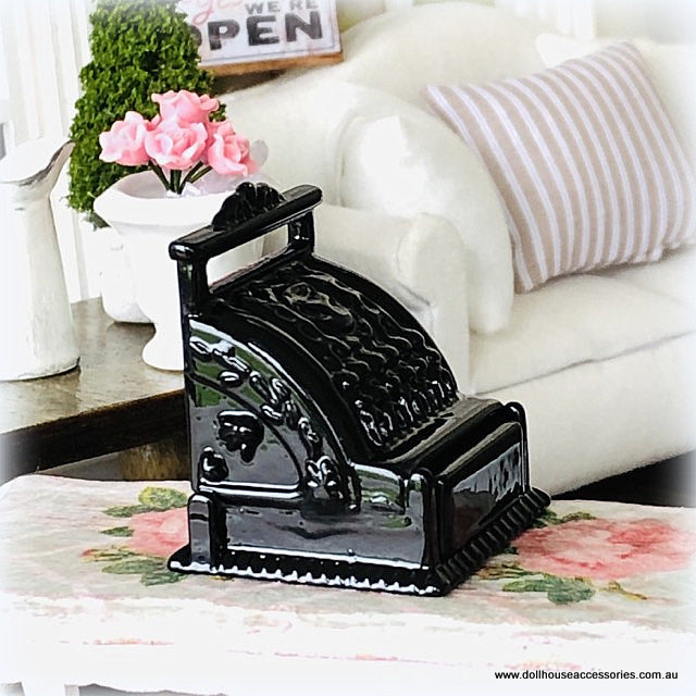 Dollhouse florist black cash register till