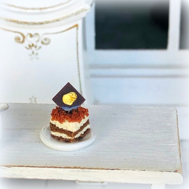 Dollhouse miniature Tiramisu dessert
