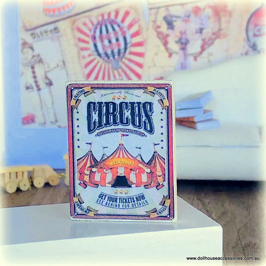 Dollhouse miniature Circus sign