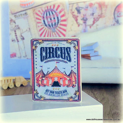 Dollhouse miniature Circus sign