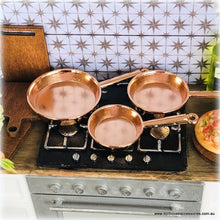 Set of 3 Saucepans - Copper - Miniature