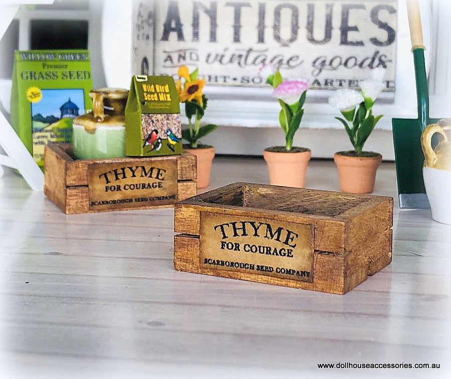 Thyme Wooden Crate - Miniature