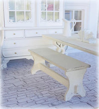 White Bench Seat - Miniature