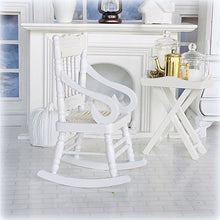 Dollhouse charming country rocking chair white