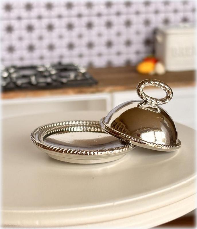 Serving Plate with Cover - Silver - miniature