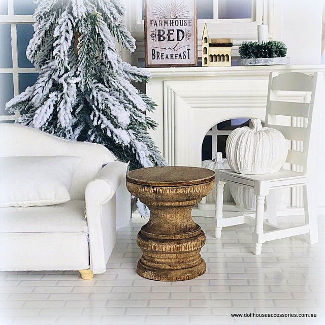 Dollhouse modern farmhouse rustic accent table living room furniture
