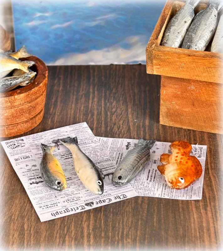 4 Different Kind of Fish - Miniature