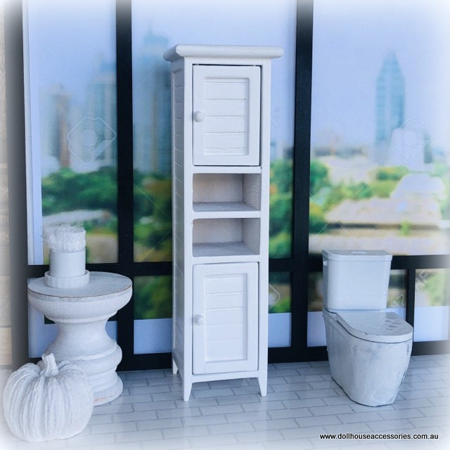 White Bathroom Cabinet - Miniature