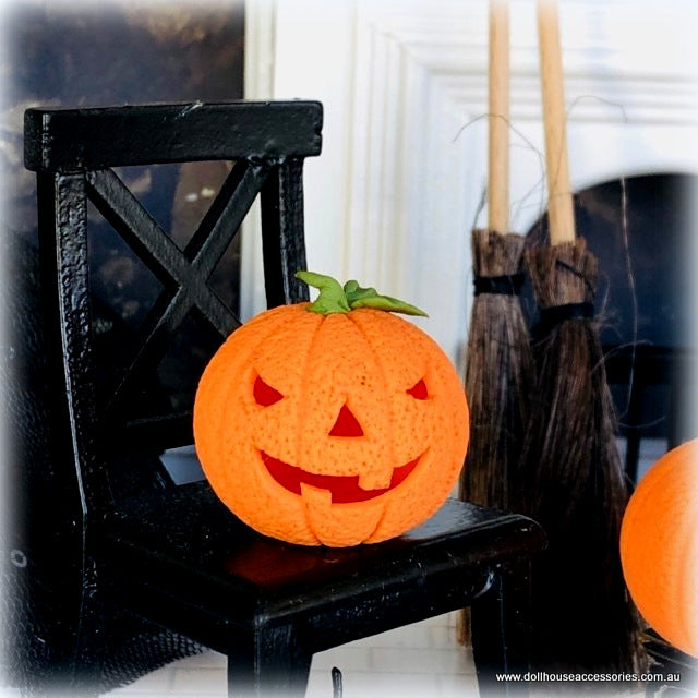 Dollhouse pumpkin carved jack o lantern halloween