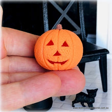 Dollhouse Halloween carved pumpkin jack o lantern