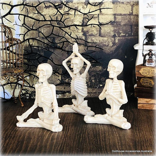 Yoga Skeletons - Set of 3 - Miniature