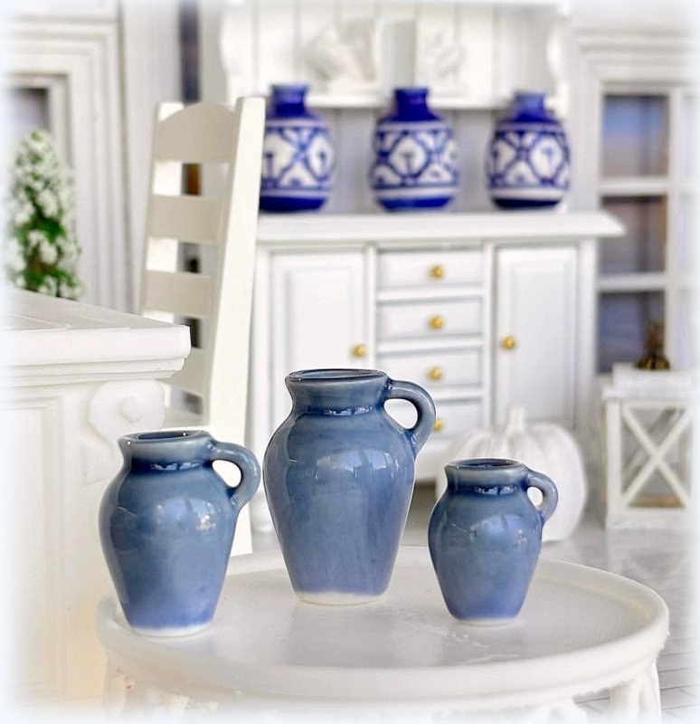 Vases - Set of 3 - Dusk Blue - Miniature