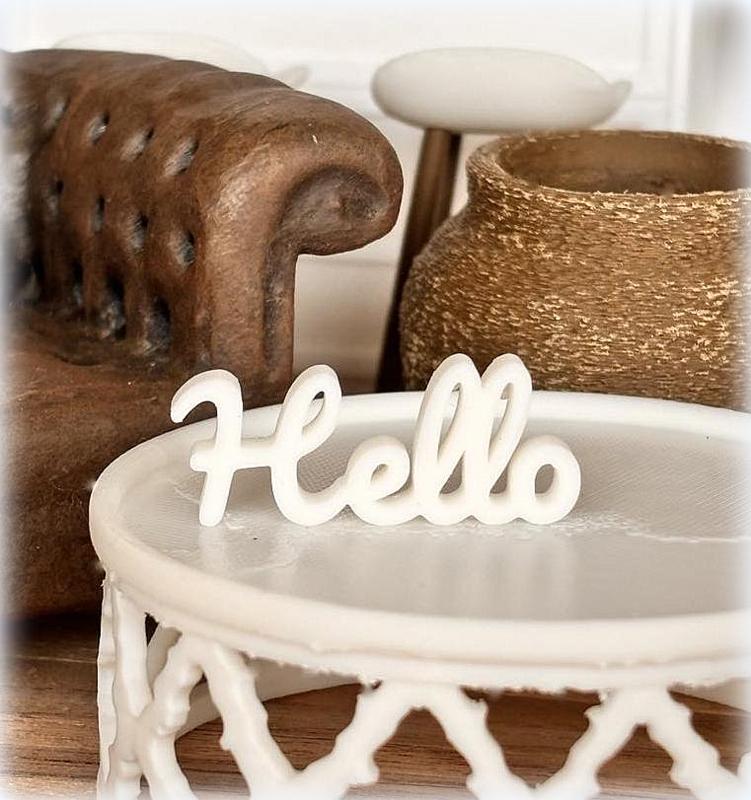 HELLO Tabletop Sign - Miniature