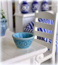Dollhouse blue farmhouse baking bowl kitchen