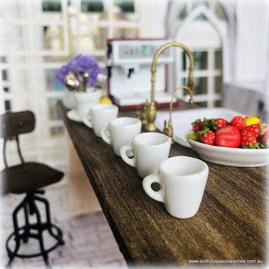 Dollhouse modern white mugs