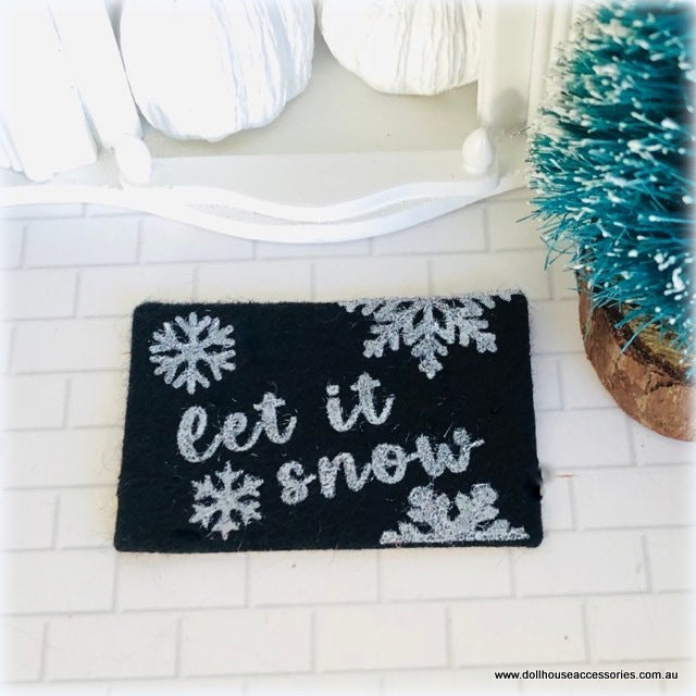 Let it Snow Doormat - Miniature