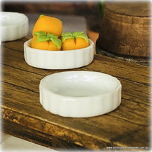 White Pie Dish Small - Miniature