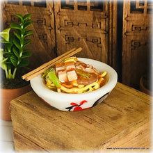 Dollhouse miniature Asian noodle soup