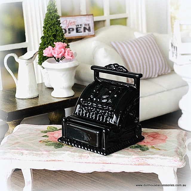 Dollhouse florist black cash register till