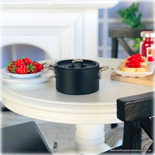 Dollhouse Black modern kitchen stove pot