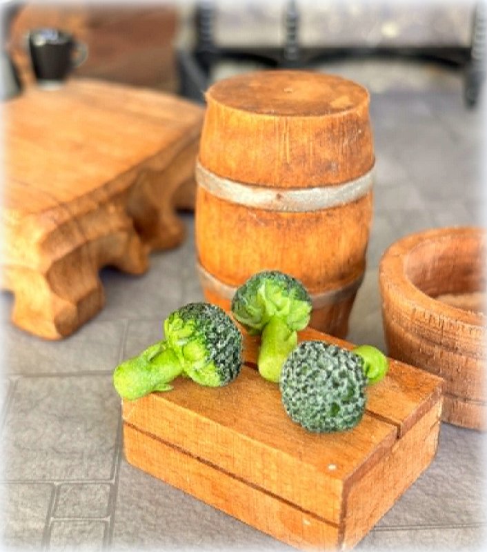 Dollhouse miniature broccoli vegetable market day food